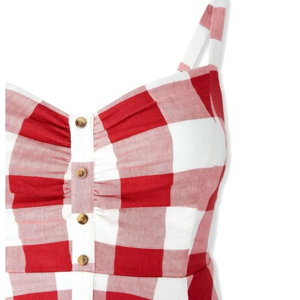 Torrid Red and White Checkered Sundress (NWOT) - Picture 3 of 16